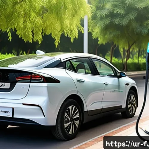 전기차 충전 인프라 전문가 - A modern electric vehicle Level 2 charging station located in a bustling urban office parking lot in...